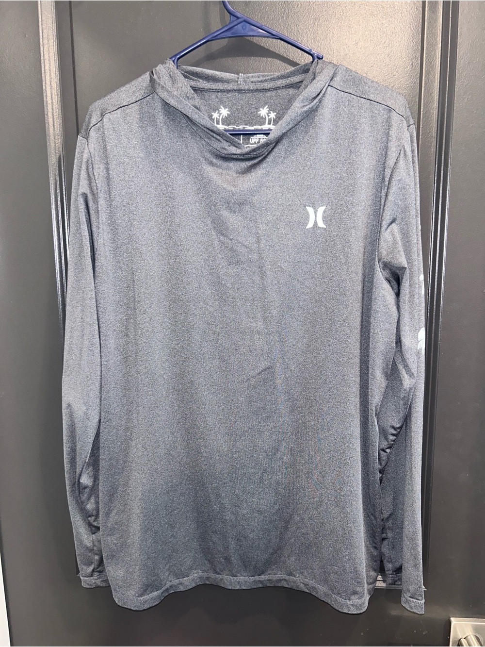 Hurley Men's Hooded Performance Long-Sleeve Shirt - Heather Gray